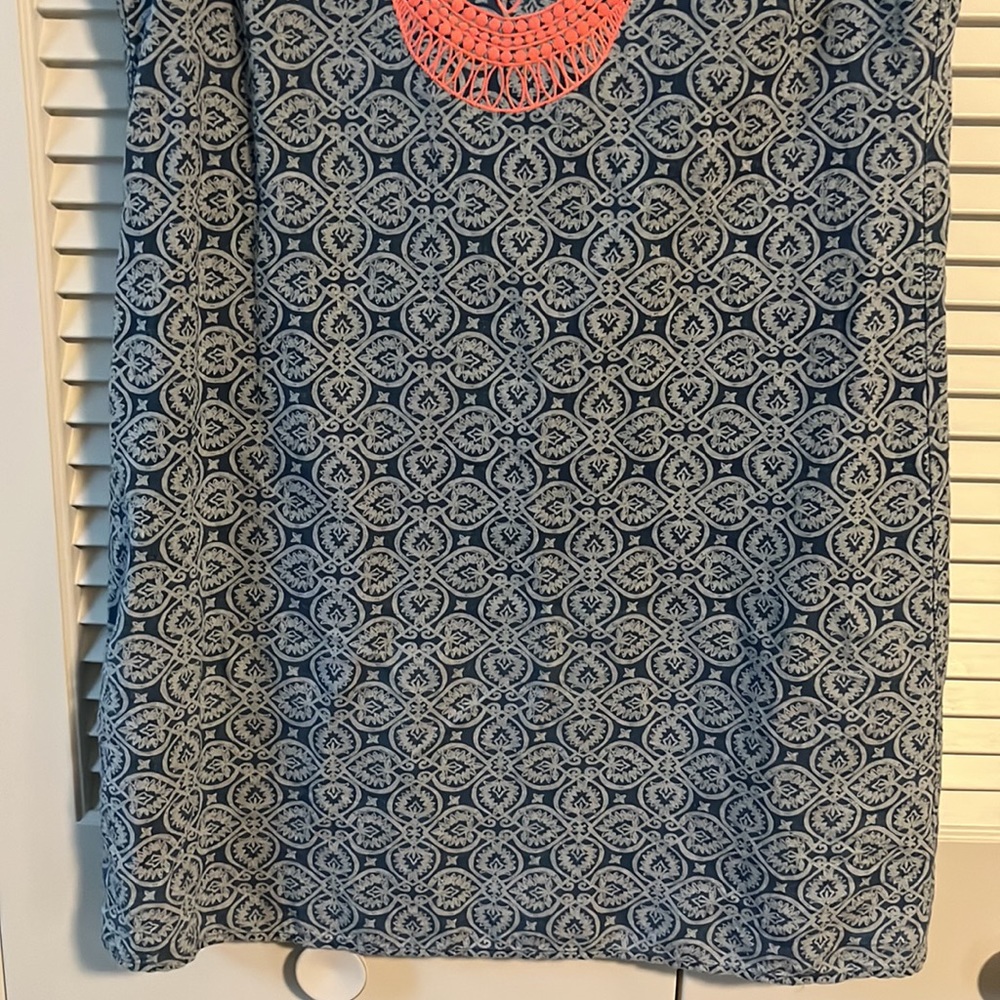 Vineyard Vines summer Tile Indio print linen dress - Picture 5 of 16
